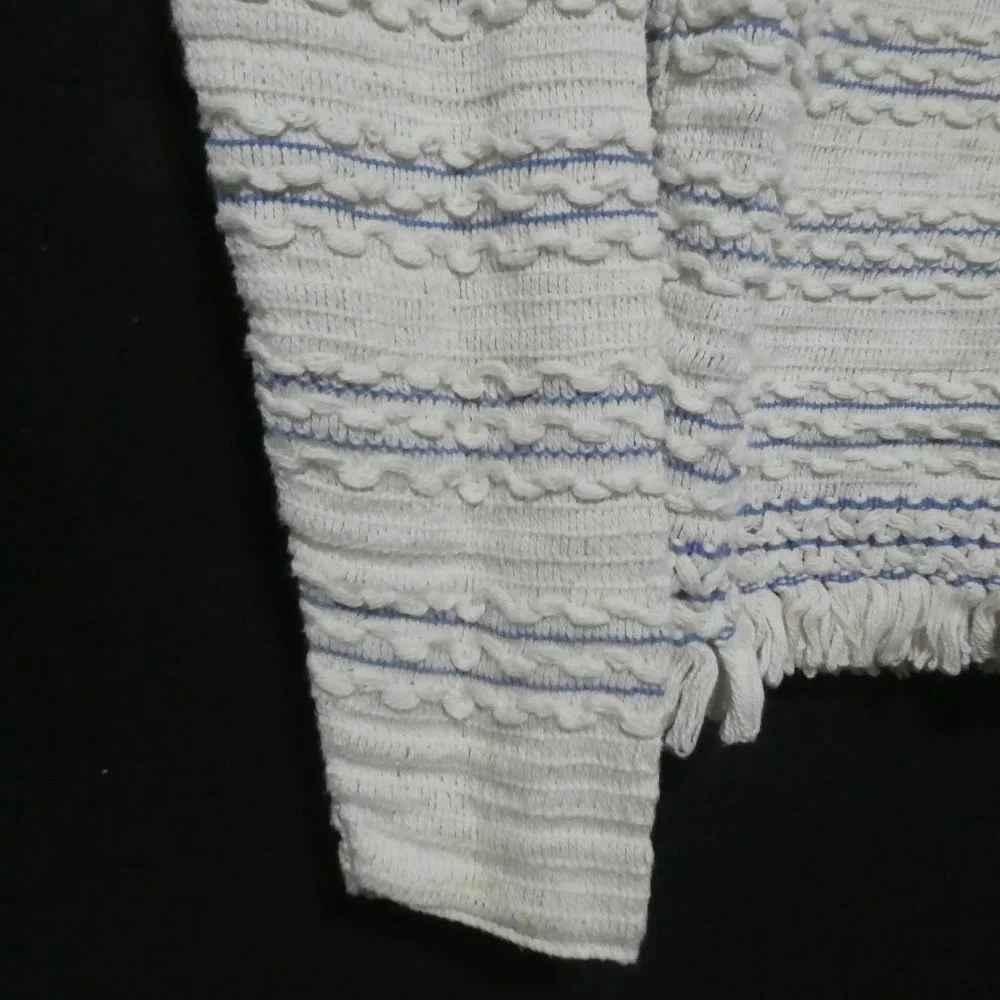 HER | small | Chic Textured Button-Up Cardigan | Made In Canada | 100% Cotton - Picture 12 of 15